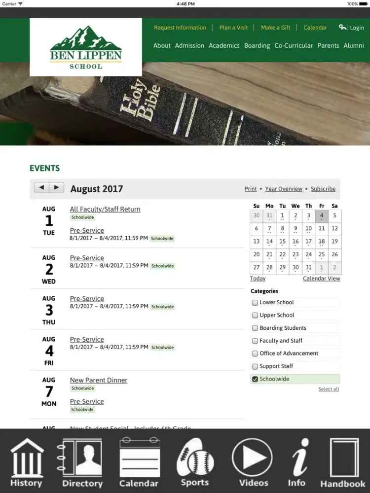 ภาพหน้าจอของ Ben Lippen iPad 