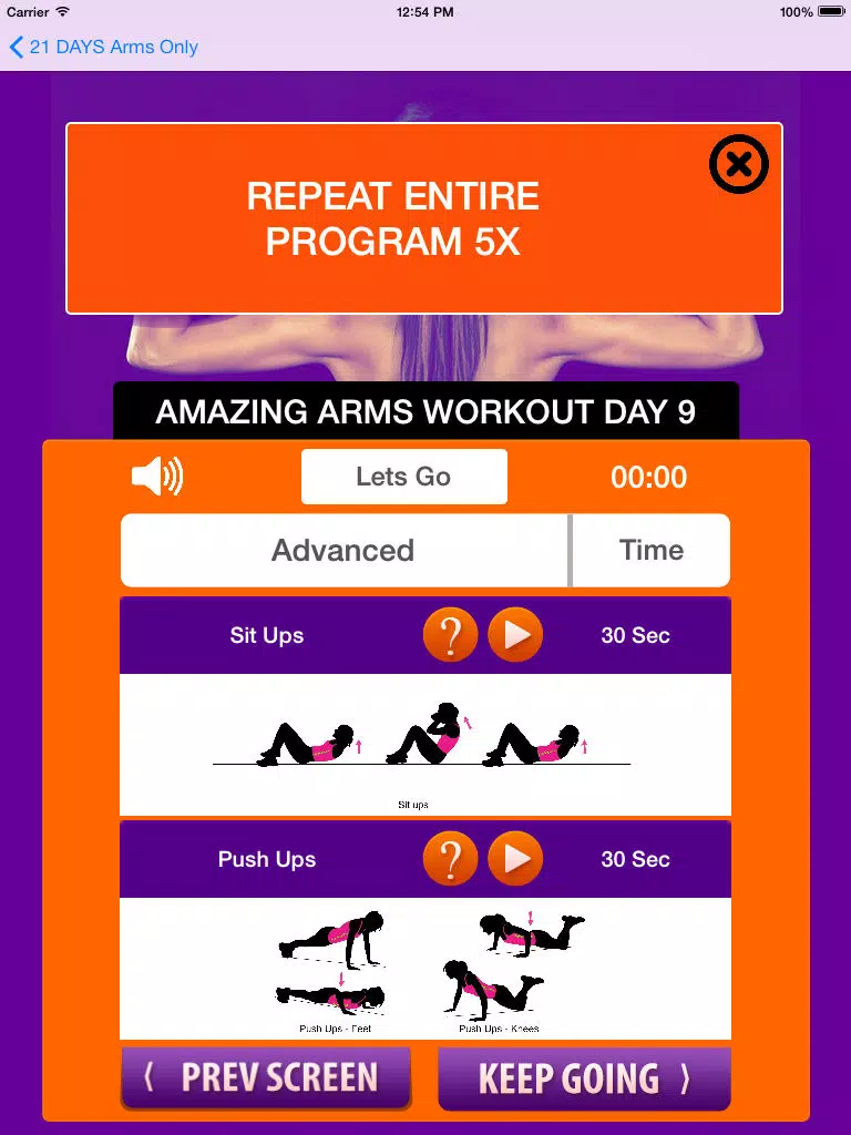 Captures d'écran de 21 day arm workouts plan: fitness trainer arm workouts to get tone & sexy arms iPad 