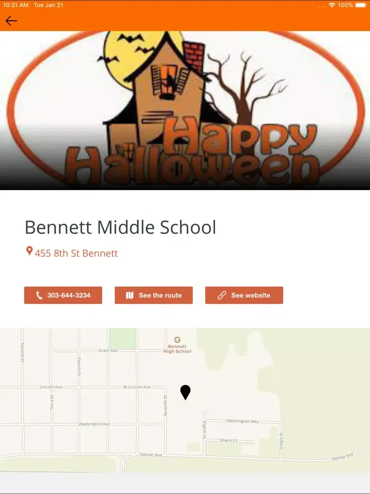 Tangkapan skrin Bennett Middle School iPad 
