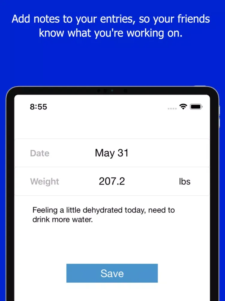 Capturas de pantalla de AdiPosse - Body Weight Tracker iPad 