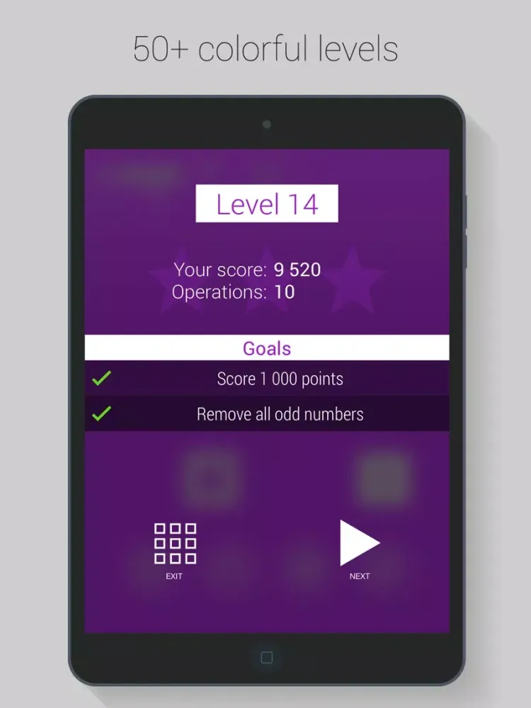 Ảnh chụp màn hình của Numbreaker iPad 