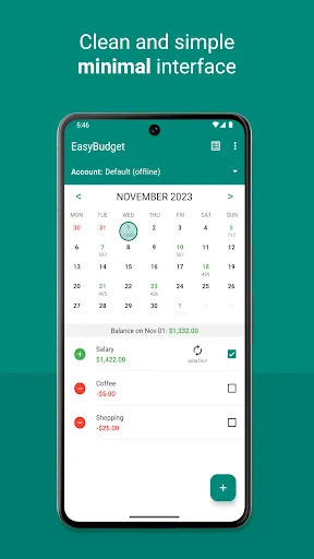 Tangkapan skrin EasyBudget - Budget planning