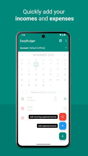 Tangkapan skrin EasyBudget - Budget planning