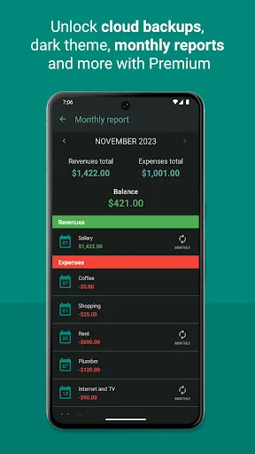 Tangkapan skrin EasyBudget - Budget planning