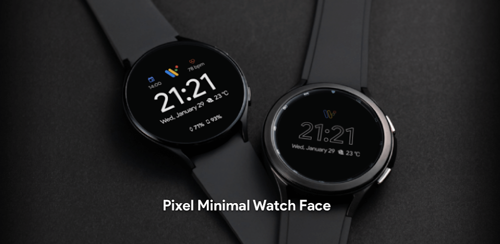 Pixel Minimal Watch Face