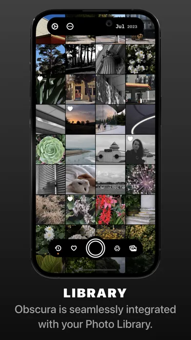 Obscura — Pro Camera Ekran Görüntüleri