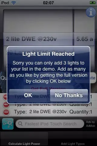 Light Power Calculator Lite应用截图