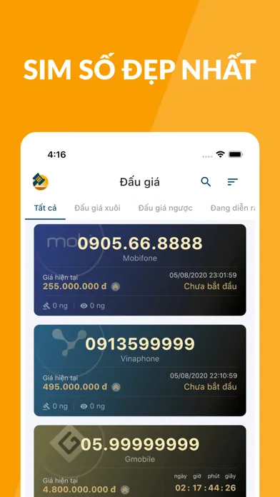Скриншоты Đấu Giá Sim