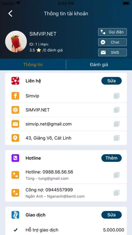Tangkapan layar Sim Pro