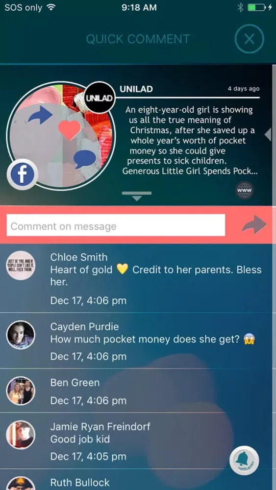 Ảnh chụp màn hình của Social Stream