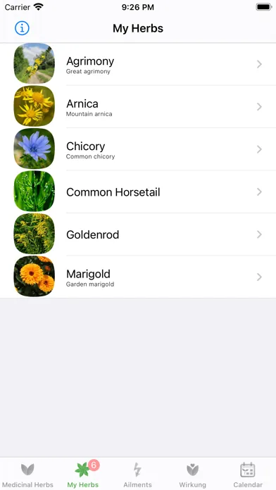 Screenshot di Medicinal Herbs Info