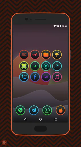 Zrzuty ekranu Lux Dark: gradient icons