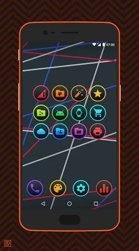 Zrzuty ekranu Lux Dark: gradient icons