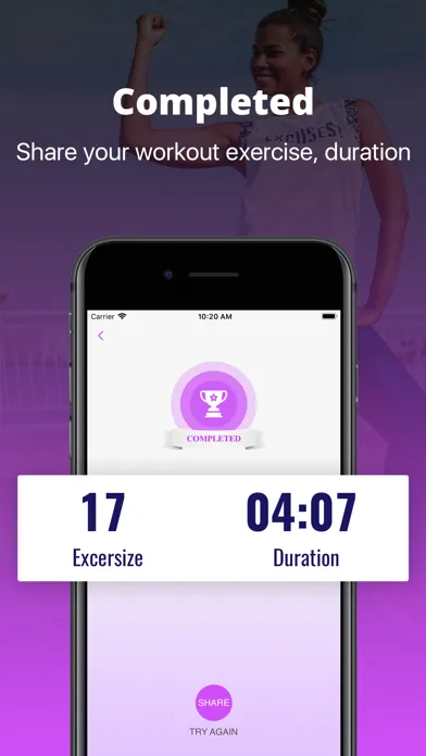 Female Workout Challenge سکرین شاٹس