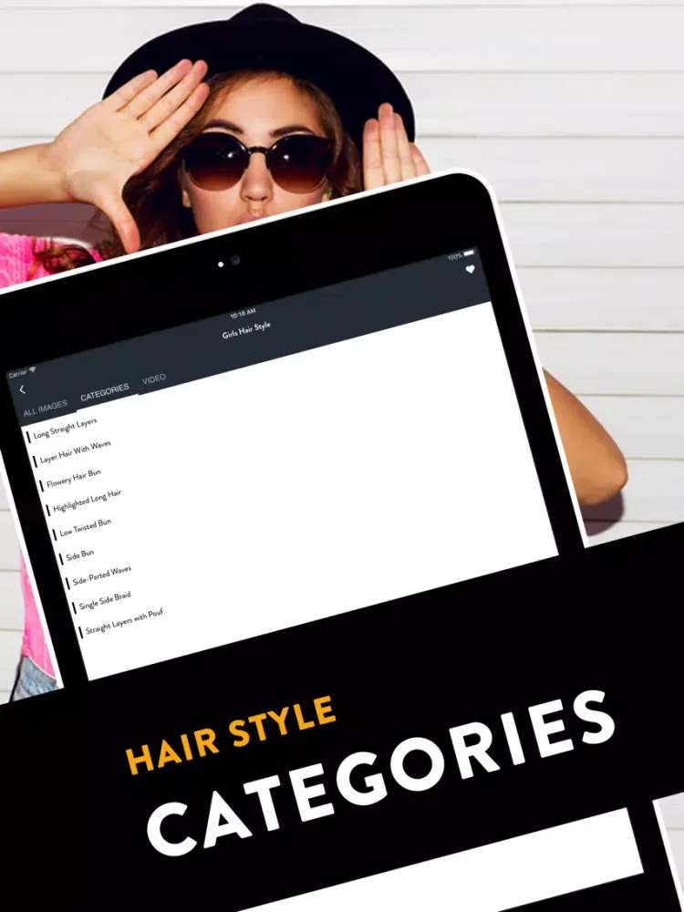 Ảnh chụp màn hình của Hairstyle Photos & Videos iPad 