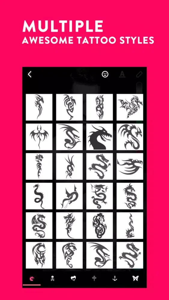 Zrzuty ekranu Tattoos Stickers
