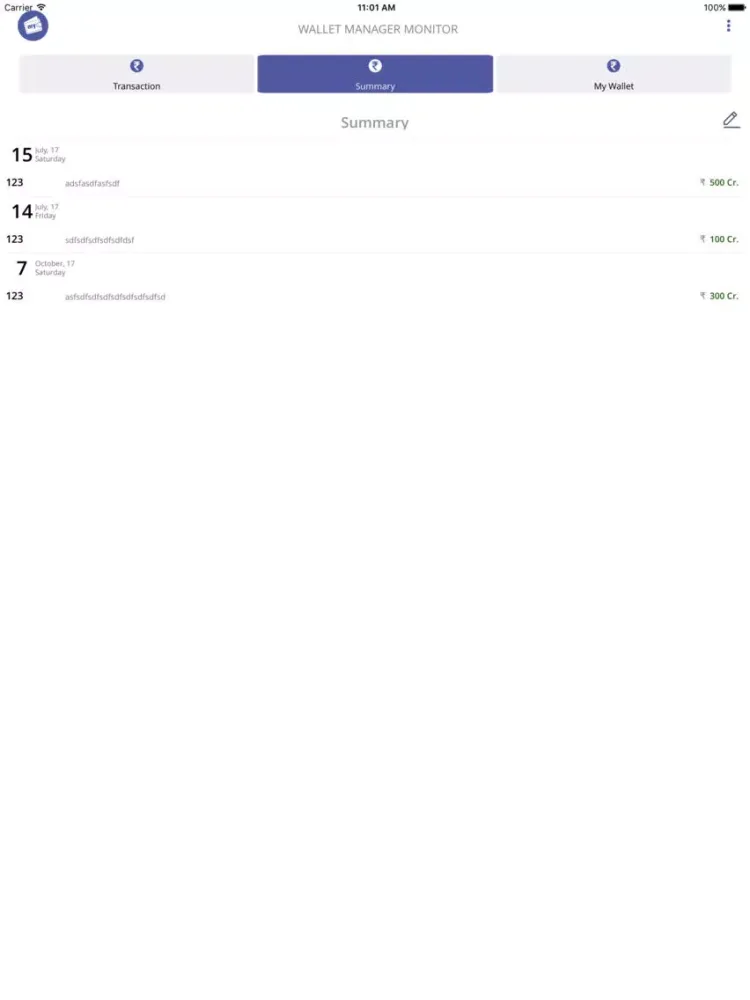 My Wallet Expense Manager iPad 應用截圖