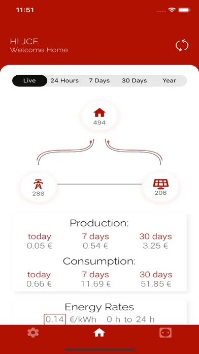 ภาพหน้าจอของ BeON energy