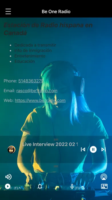 Capturas de tela do BE ONE RADIO