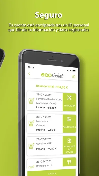Zrzuty ekranu Ecoticket Tecnología Ecológica