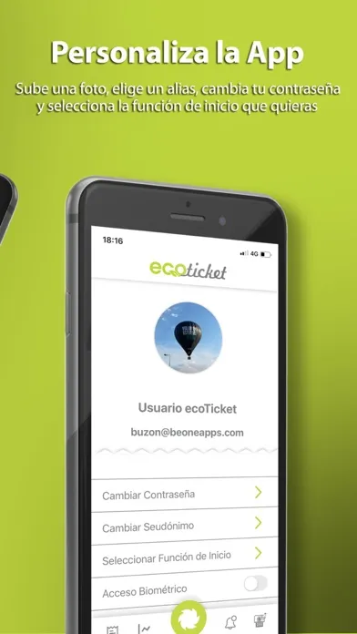 Zrzuty ekranu Ecoticket Tecnología Ecológica