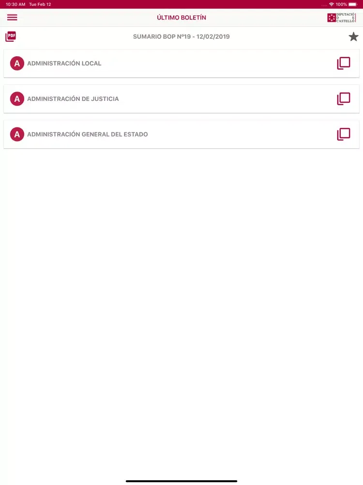 Ảnh chụp màn hình của BOP Castellón iPad 
