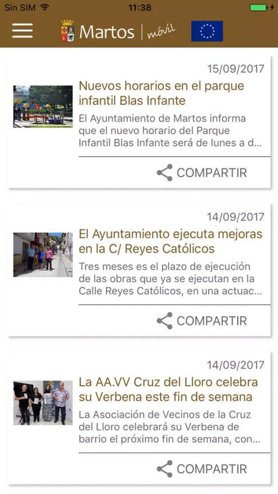 Tangkapan skrin Ayto. Martos