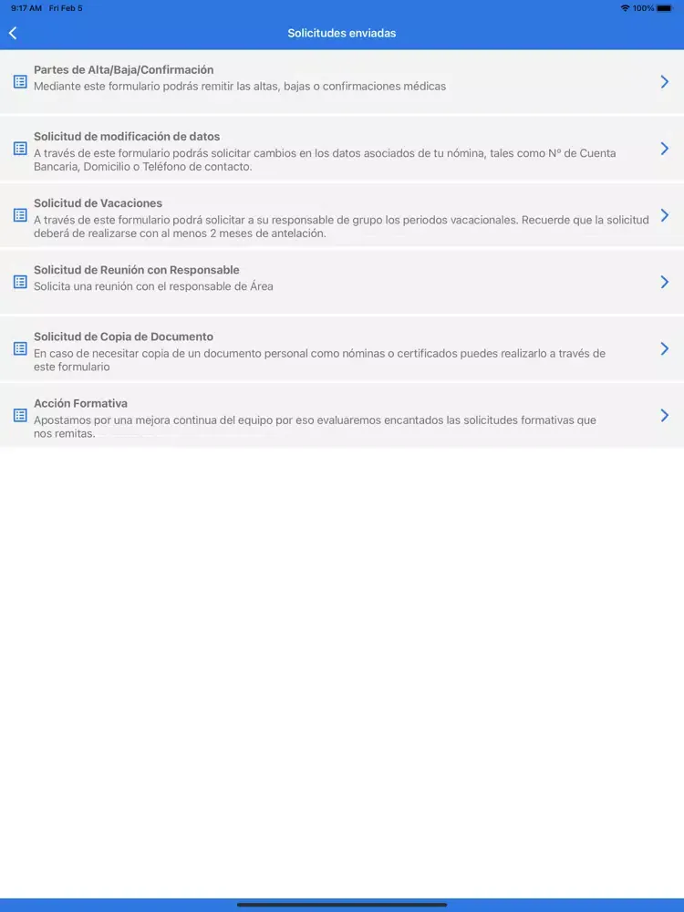 Capturas de pantalla de Prometeo Grupo iPad 