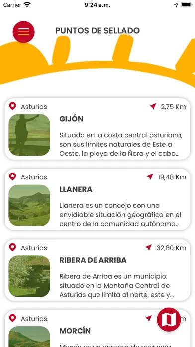 Capturas de tela do Ruta Vía de la Plata