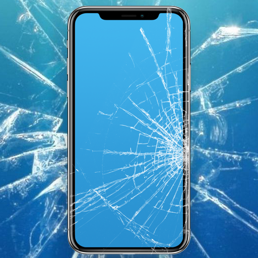 Broken Screen Fake Wallpaper