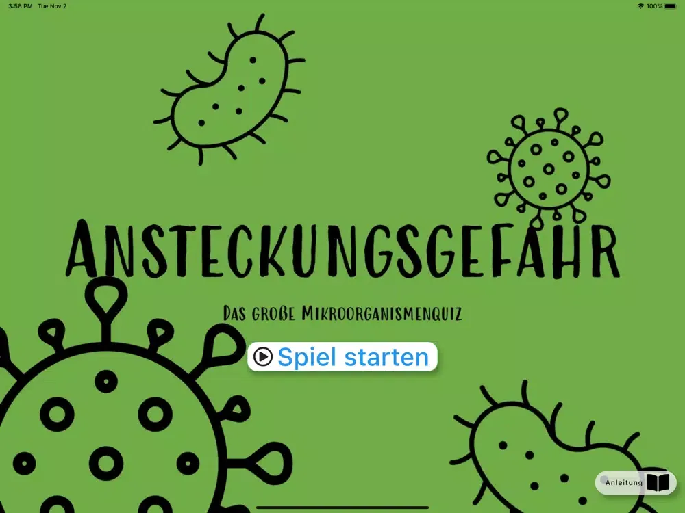 Screenshot di Ansteckungsgefahr iPad 