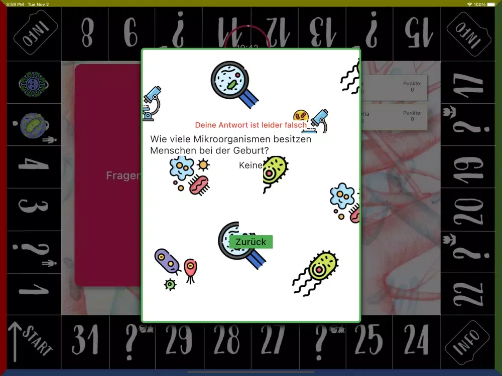 Screenshot di Ansteckungsgefahr iPad 