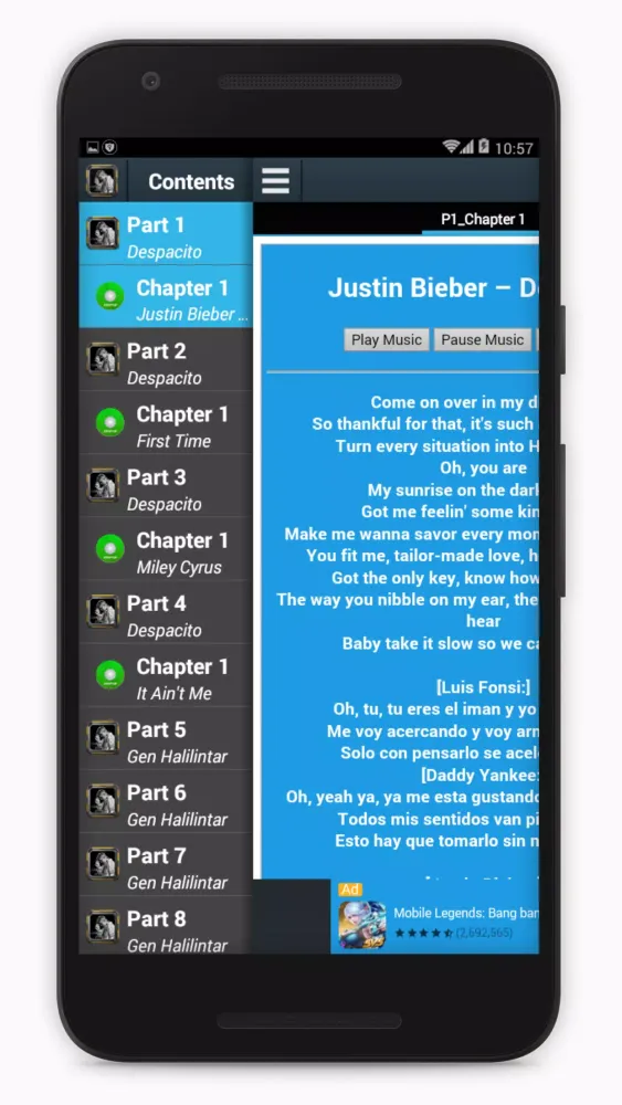 The lyrics of this despacito song Screenshots