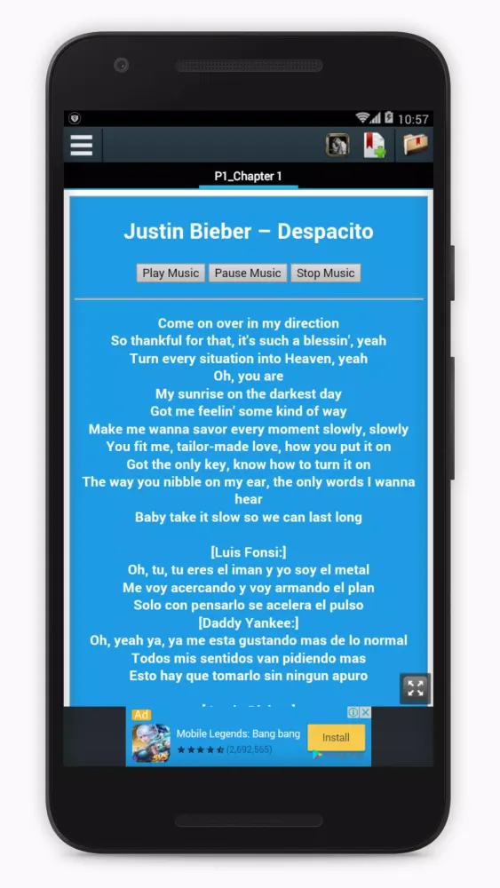The lyrics of this despacito song Screenshots
