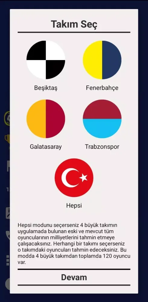 Türkiye Süper Ligi Bilgi Oyunu سکرین شاٹس