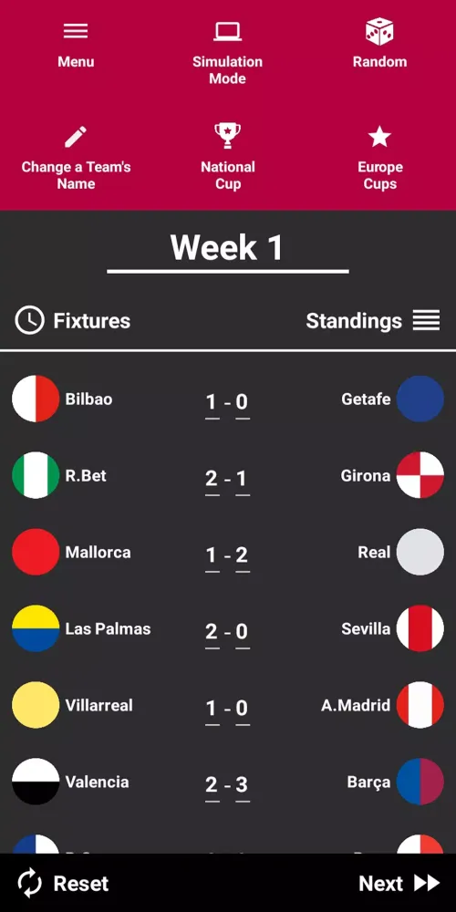 Spanish Liga Calculator 24/25 Screenshots