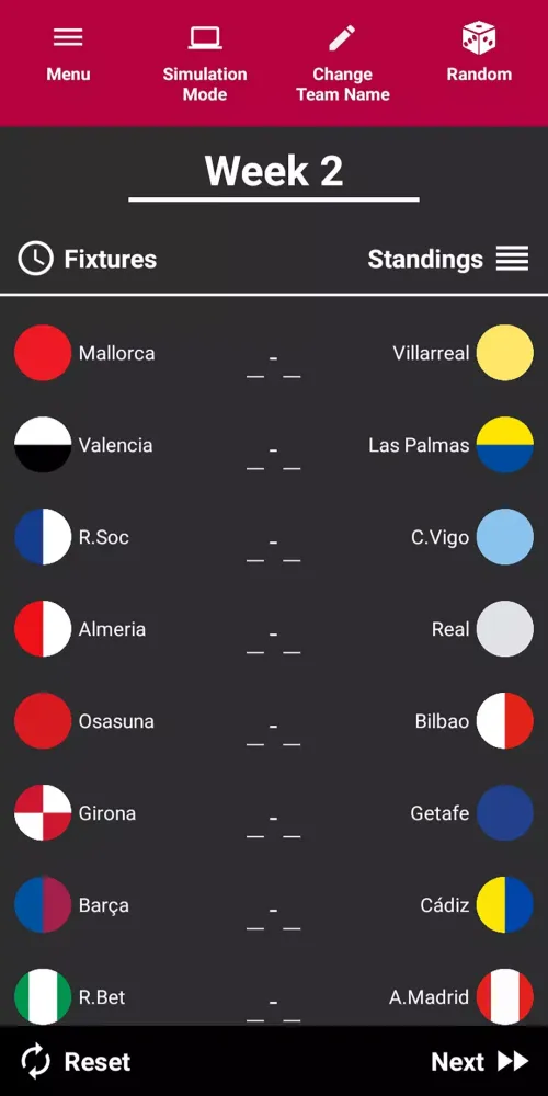 Spanish Liga Calculator 24/25 Screenshots