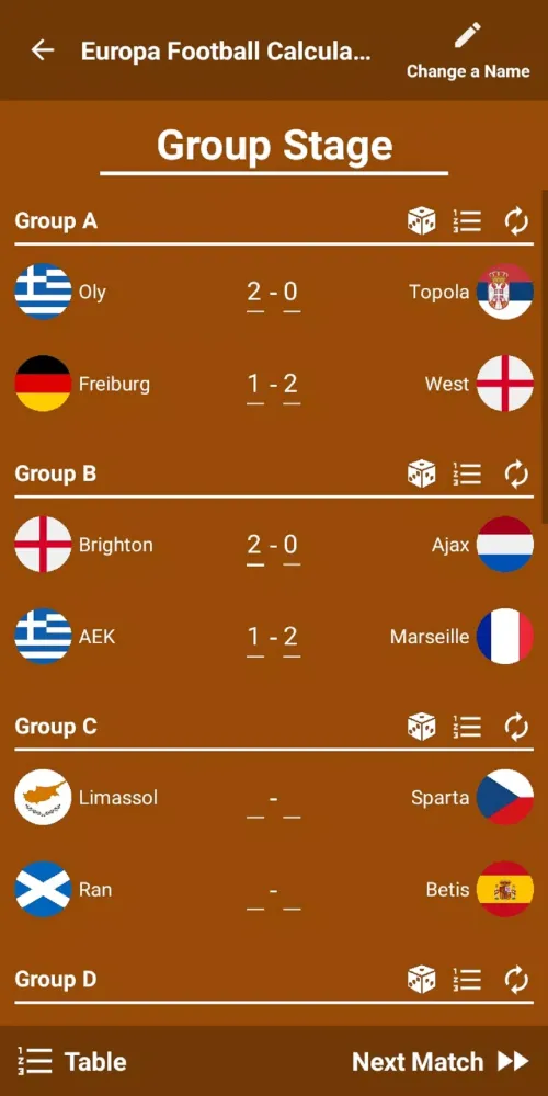 Europa Football Calculator 24 Screenshots