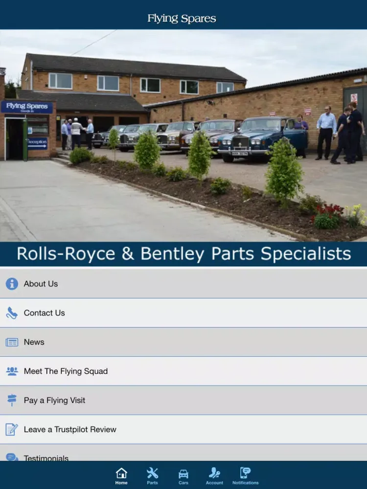 Capturas de tela do Flying Spares iPad 