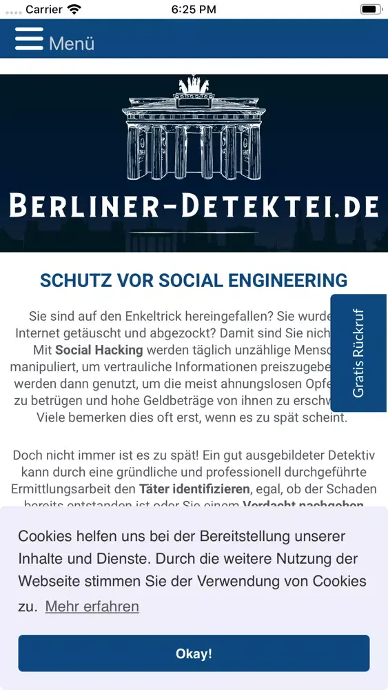 Berliner Detektei Screenshots