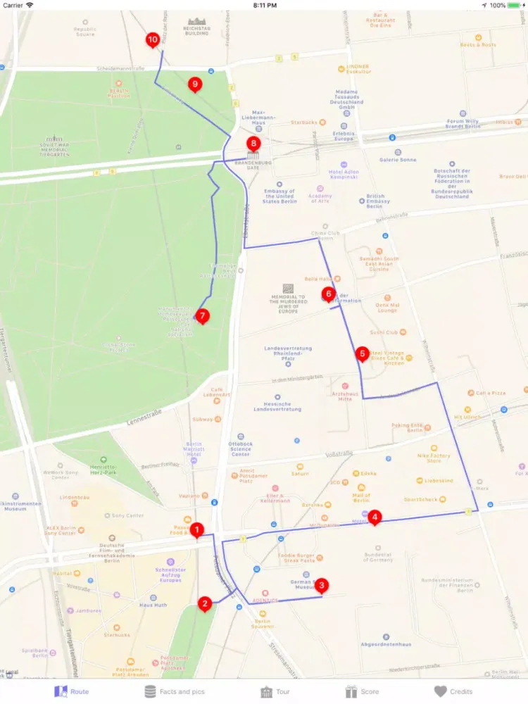Tangkapan layar Berlin Highlights City Tour iPad 