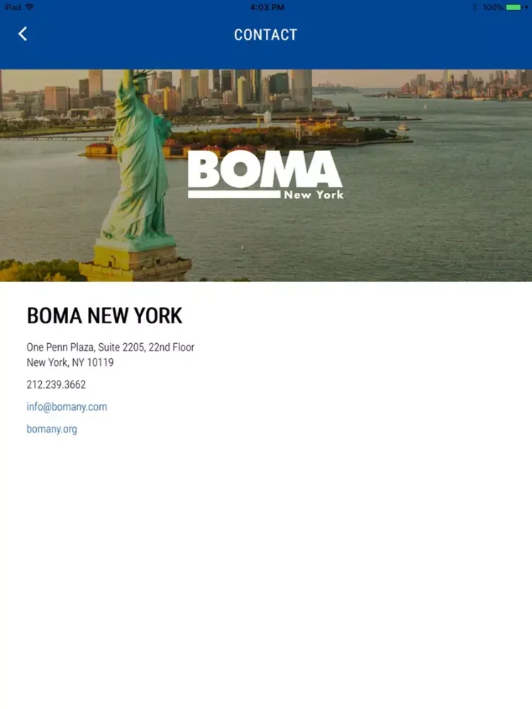 Capturas de pantalla de BOMA NY iPad 