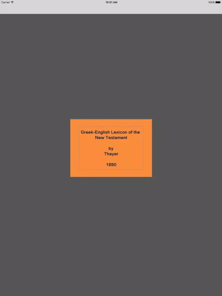 Capturas de tela do Greek-English (Thayer) iPad 