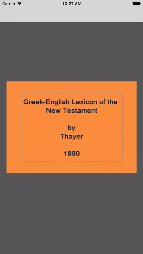 Capturas de tela do Greek-English (Thayer)