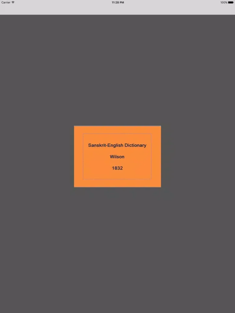 Tangkapan skrin Sanskrit-English (Wilson) iPad 