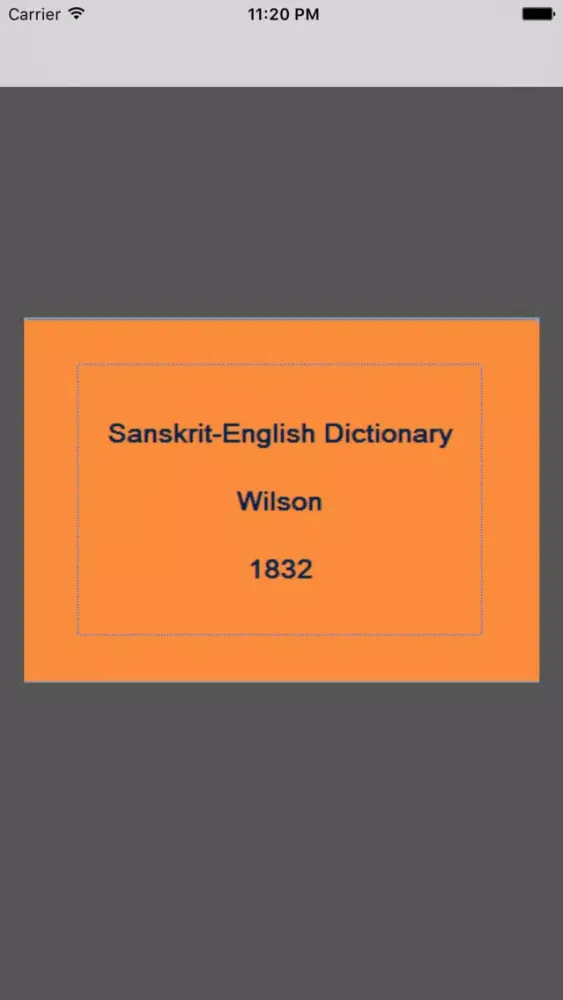 Tangkapan skrin Sanskrit-English (Wilson)