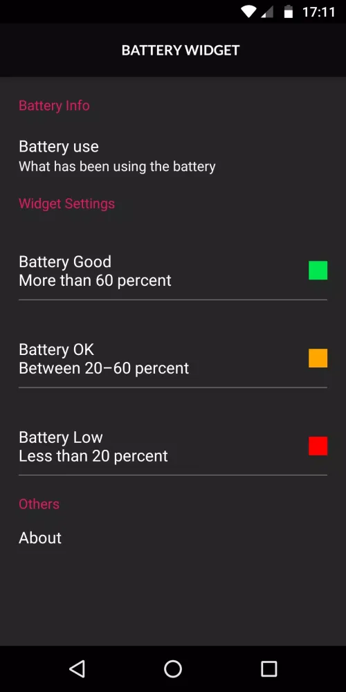 Captures d'écran de Battery Widget
