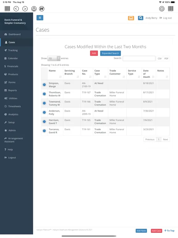 Halcyon CMS iPad  スクリーンショット