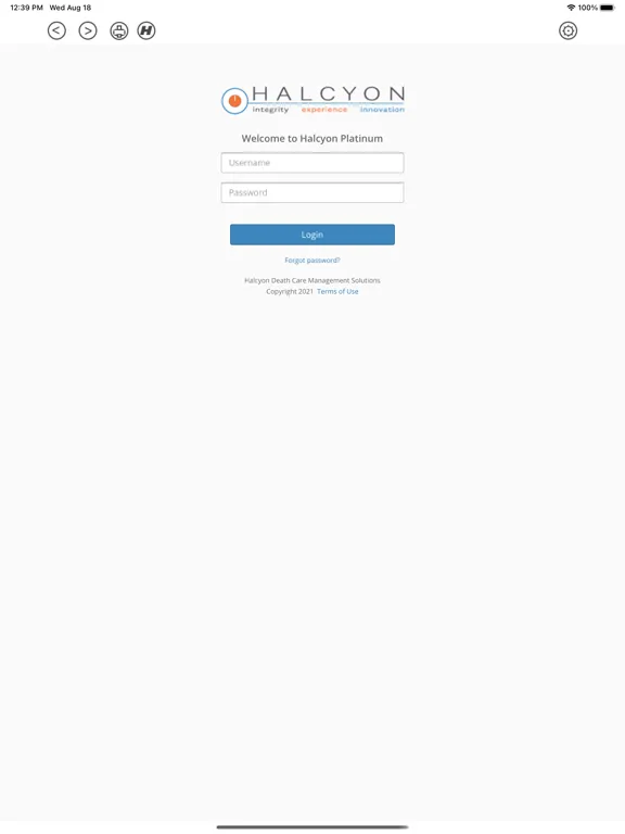 Halcyon CMS iPad  スクリーンショット