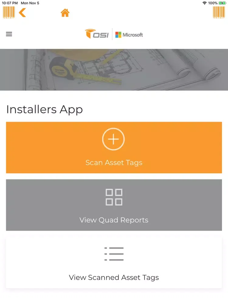 OSI Asset Scanner iPad  سکرین شاٹس